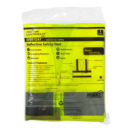 Safe Handler Child Reflective Safety Vest, X-large, Yellow(10-Pack) BLSH-ES-XL-SV1Y-10